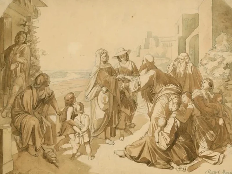 1824-Max von Menz - Max von Menz - Ruths Abschied von Noemi 1848